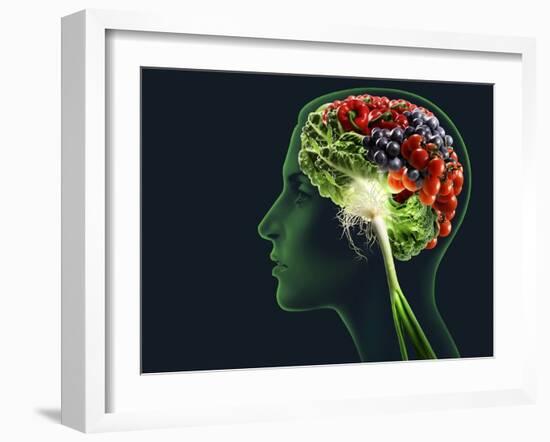 Brain Food, Conceptual Image-SMETEK-Framed Photographic Print