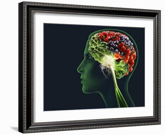 Brain Food, Conceptual Image-SMETEK-Framed Photographic Print