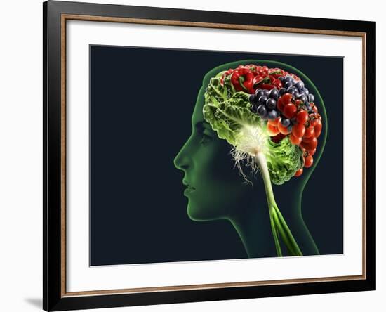 Brain Food, Conceptual Image-SMETEK-Framed Photographic Print