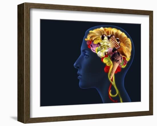 Brain Food, Conceptual Image-SMETEK-Framed Photographic Print