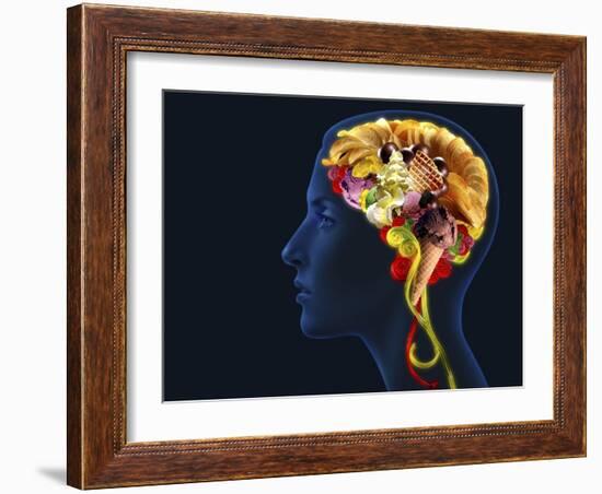 Brain Food, Conceptual Image-SMETEK-Framed Photographic Print