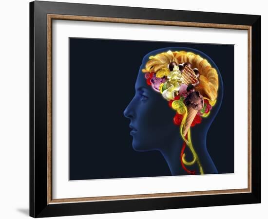 Brain Food, Conceptual Image-SMETEK-Framed Photographic Print