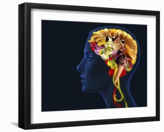 Brain Food, Conceptual Image-SMETEK-Framed Photographic Print