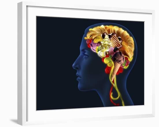 Brain Food, Conceptual Image-SMETEK-Framed Photographic Print