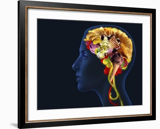 Brain Food, Conceptual Image-SMETEK-Framed Photographic Print