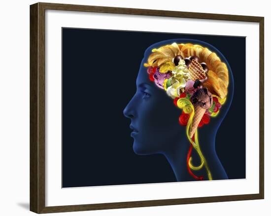 Brain Food, Conceptual Image-SMETEK-Framed Photographic Print