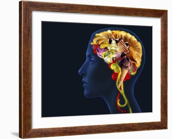 Brain Food, Conceptual Image-SMETEK-Framed Photographic Print