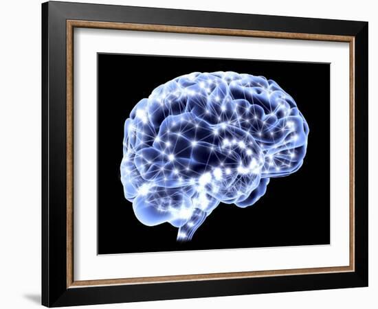 Brain, Neural Network-PASIEKA-Framed Photographic Print