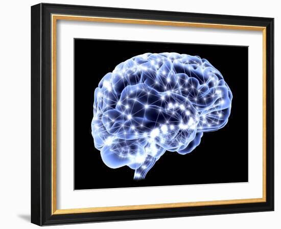Brain, Neural Network-PASIEKA-Framed Photographic Print