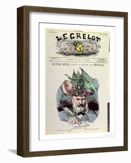 Brain Salad," Caricature of Victor Hugo from the Front Cover of "Le Grelot," June 1871-Albert D'Arnoux (Bertall)-Framed Giclee Print