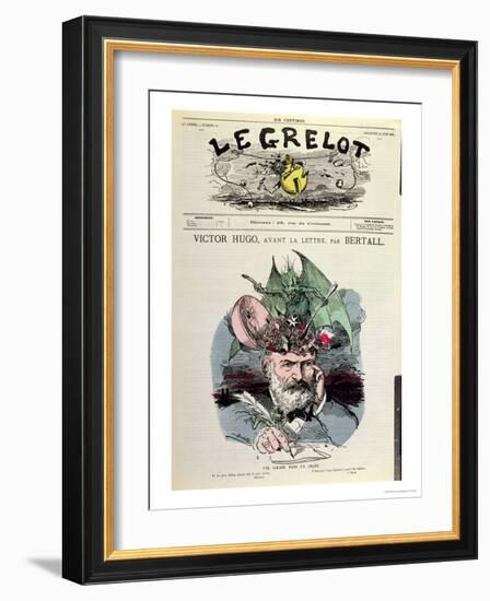 Brain Salad," Caricature of Victor Hugo from the Front Cover of "Le Grelot," June 1871-Albert D'Arnoux (Bertall)-Framed Giclee Print