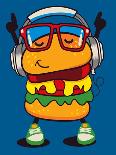 Cute Hamburger Vector Design-braingraph-Art Print
