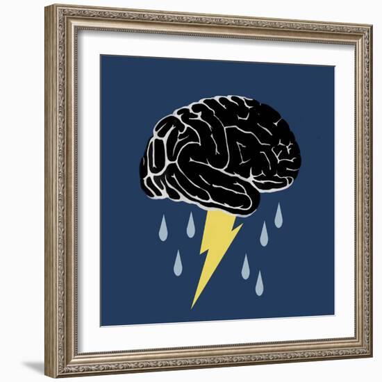 Brainstorm, Conceptual Illustration-Spencer Sutton-Framed Giclee Print