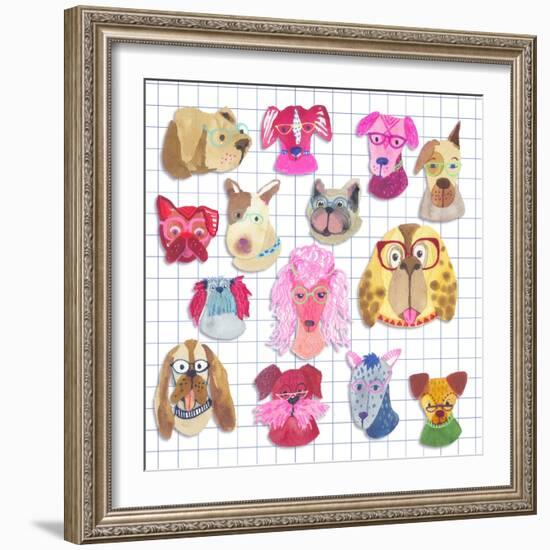 Brainy Pups-Kerstin Stock-Framed Art Print