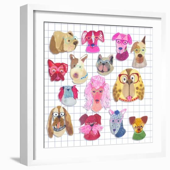 Brainy Pups-Kerstin Stock-Framed Art Print