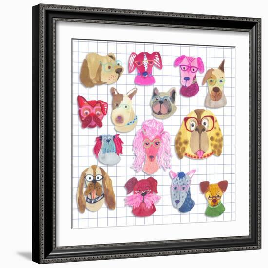 Brainy Pups-Kerstin Stock-Framed Art Print