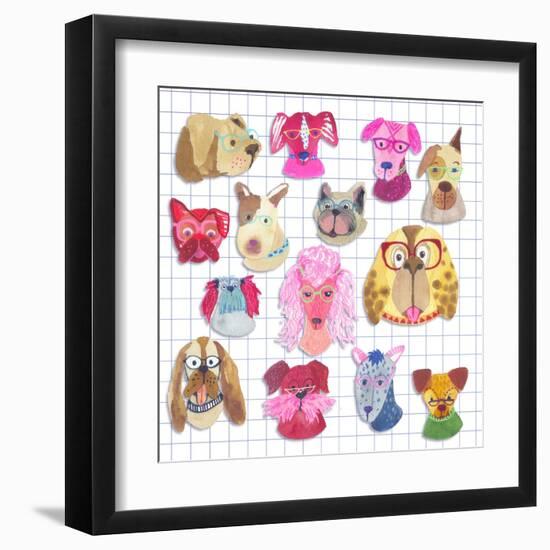 Brainy Pups-Kerstin Stock-Framed Art Print