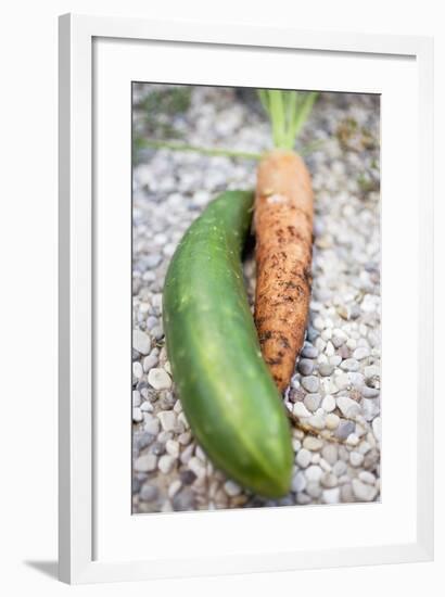 Braising Cucumber and Fresh Carrot-Foodcollection-Framed Photographic Print