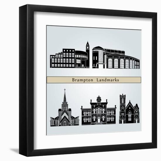 Brampton Landmarks-paulrommer-Framed Art Print