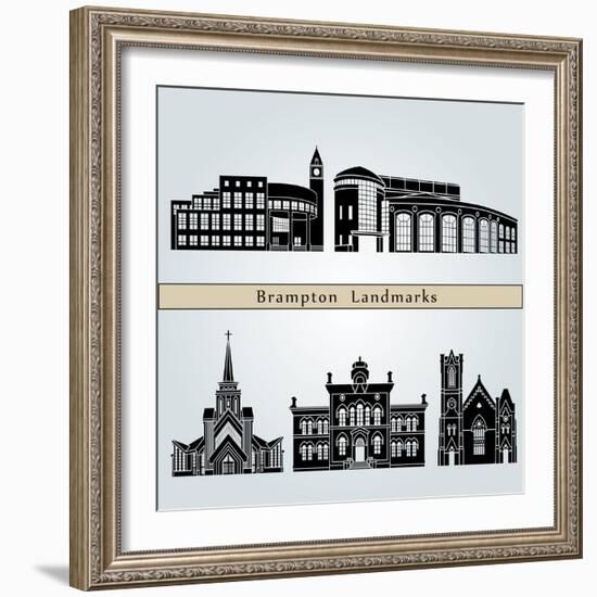 Brampton Landmarks-paulrommer-Framed Art Print