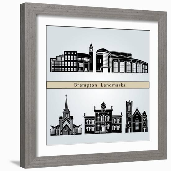 Brampton Landmarks-paulrommer-Framed Art Print