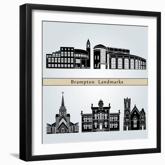 Brampton Landmarks-paulrommer-Framed Art Print