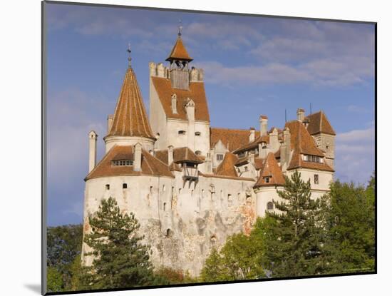 Bran Castle Perched Atop a 60M Peak in the Centre of the Village, Saxon Land, Transylvania-Gavin Hellier-Mounted Photographic Print