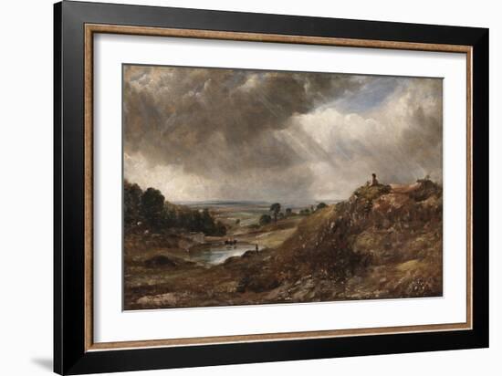 Branch Hill Pond, Hampstead Heath, with a Boy Sitting on a Bank-John Constable-Framed Premium Giclee Print