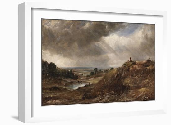 Branch Hill Pond, Hampstead Heath, with a Boy Sitting on a Bank-John Constable-Framed Premium Giclee Print