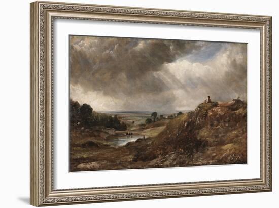 Branch Hill Pond, Hampstead Heath, with a Boy Sitting on a Bank-John Constable-Framed Giclee Print