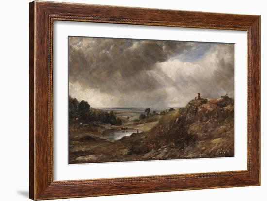 Branch Hill Pond, Hampstead Heath, with a Boy Sitting on a Bank-John Constable-Framed Giclee Print