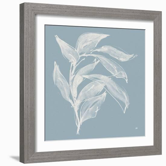 Branch I Slate Blue-Chris Paschke-Framed Art Print