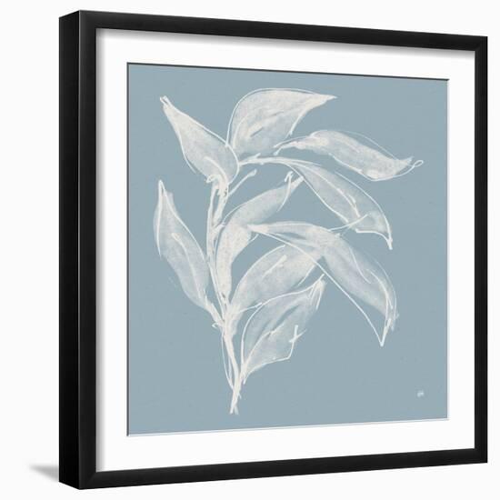 Branch I Slate Blue-Chris Paschke-Framed Art Print