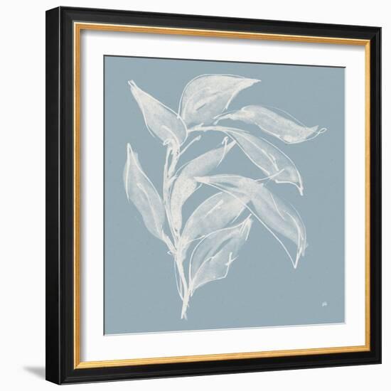 Branch I Slate Blue-Chris Paschke-Framed Art Print