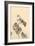 Branch of Begonia in Bloom, (ink on paper)-European School-Framed Giclee Print