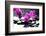 Branch Purple Orchid Flower With Therapy Stones-crystalfoto-Framed Photographic Print