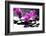 Branch Purple Orchid Flower With Therapy Stones-crystalfoto-Framed Photographic Print