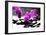 Branch Purple Orchid Flower With Therapy Stones-crystalfoto-Framed Photographic Print