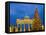 Brandenburg Gate at Christmas Time, Berlin, Germany, Europe-Marco Cristofori-Framed Premier Image Canvas