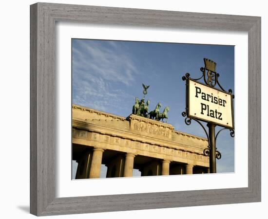 Brandenburg Gate at Pariser Platz, Berlin, Germany, Europe-Hans Peter Merten-Framed Photographic Print