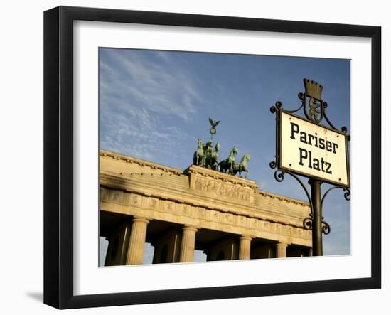 Brandenburg Gate at Pariser Platz, Berlin, Germany, Europe-Hans Peter Merten-Framed Photographic Print
