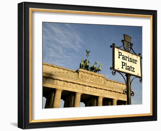 Brandenburg Gate at Pariser Platz, Berlin, Germany, Europe-Hans Peter Merten-Framed Photographic Print