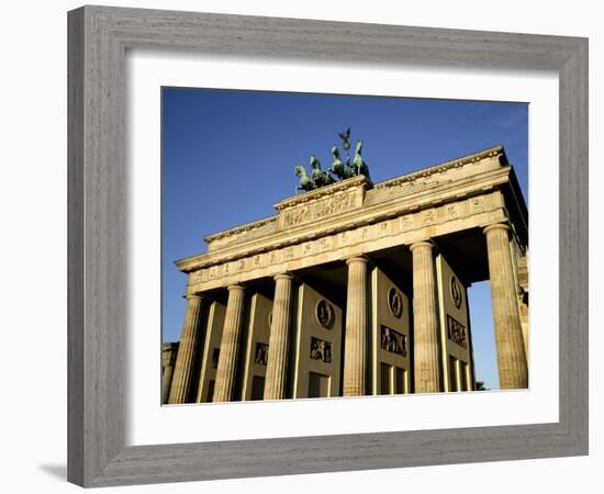 Brandenburg Gate at Pariser Platz, Berlin, Germany, Europe-Hans Peter Merten-Framed Photographic Print