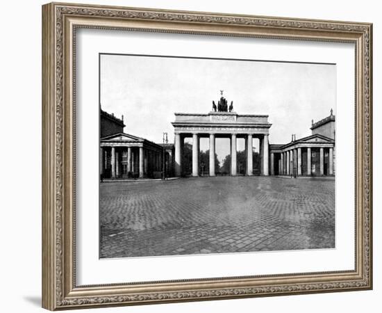 Brandenburg Gate, Berlin, 1893-John L Stoddard-Framed Giclee Print