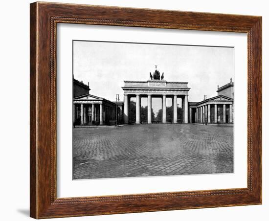 Brandenburg Gate, Berlin, 1893-John L Stoddard-Framed Giclee Print