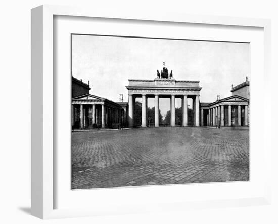 Brandenburg Gate, Berlin, 1893-John L Stoddard-Framed Giclee Print