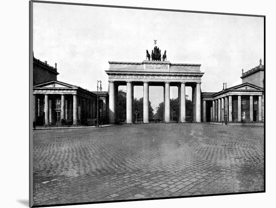Brandenburg Gate, Berlin, 1893-John L Stoddard-Mounted Giclee Print