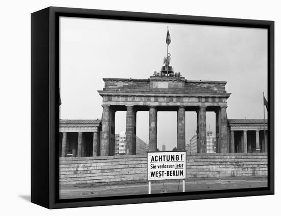 Brandenburg Gate, Berlin, 1966-null-Framed Premier Image Canvas
