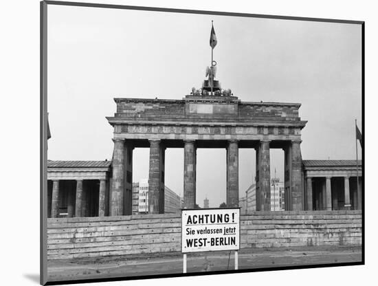 Brandenburg Gate, Berlin, 1966-null-Mounted Photographic Print