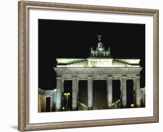 Brandenburg Gate, Berlin, Germany-Walter Bibikow-Framed Photographic Print